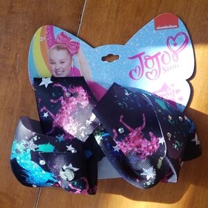 JoJo Siwa Hair Bow Barette Multicolor with Unicorns and Stars